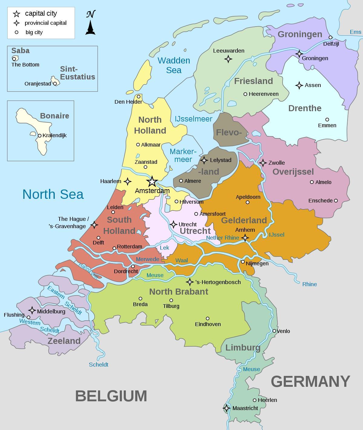 Amsterdam Holandia mapie