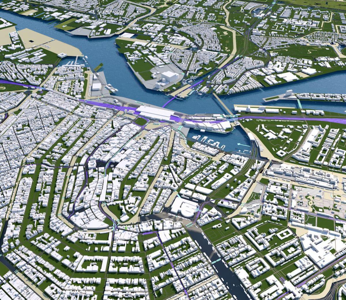 mapa Amsterdamu 3d