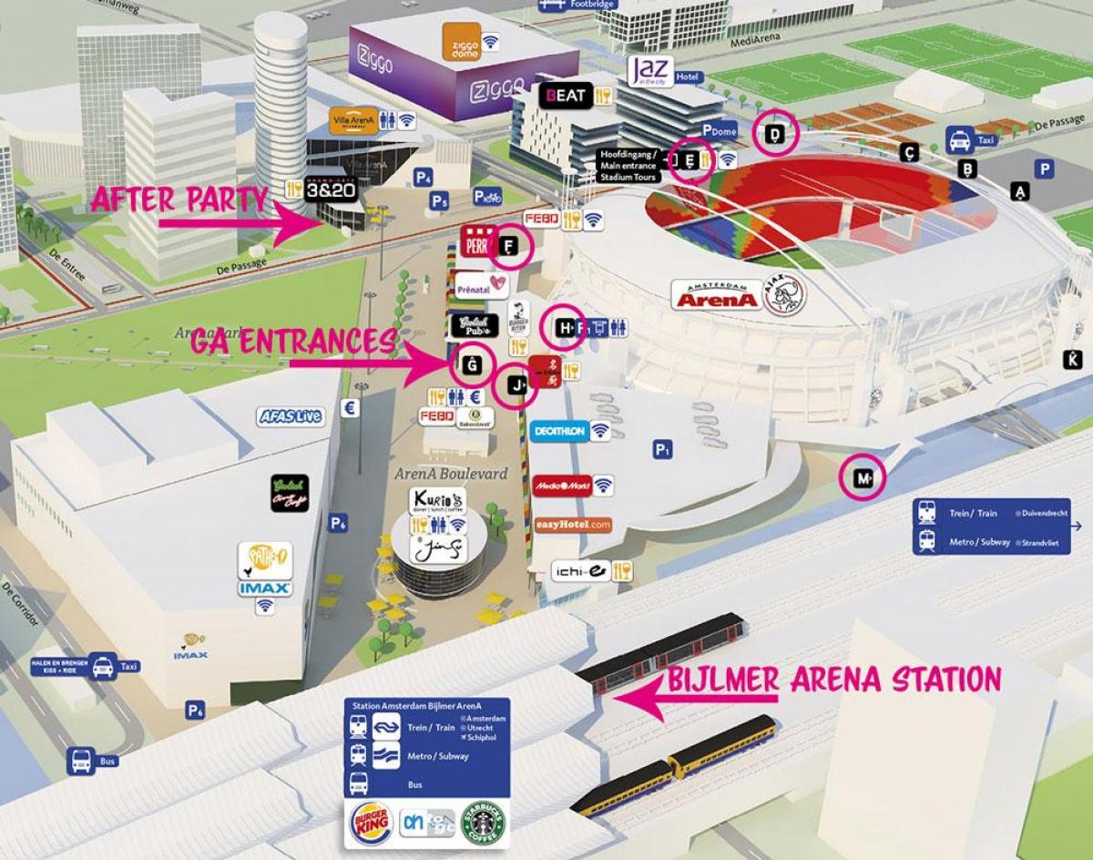 Arena Amsterdam mapa