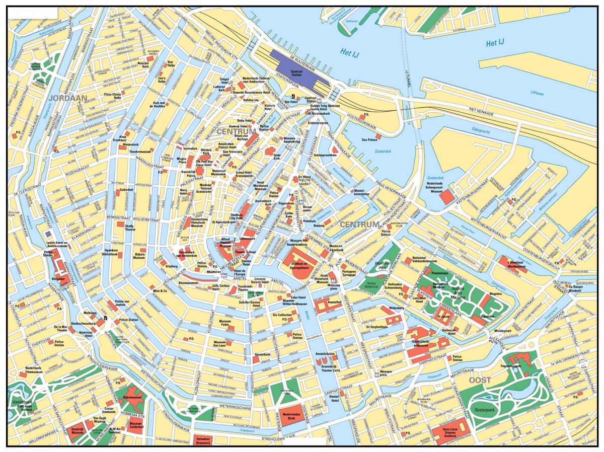 mapy ulic Amsterdamu, Holandia