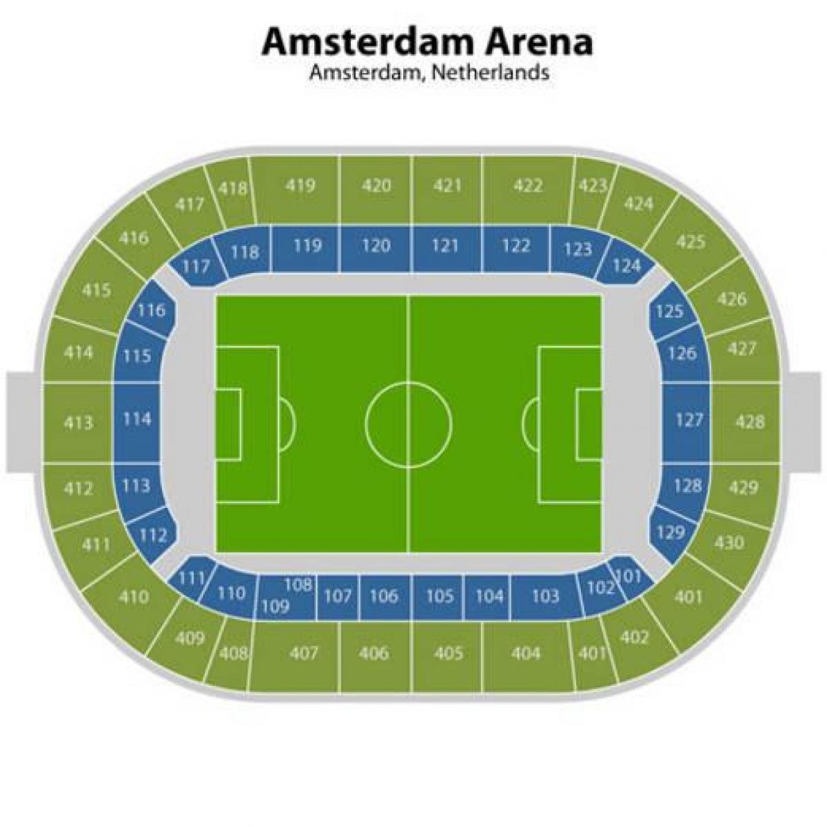 mapa Amsterdamu fotel Arena 