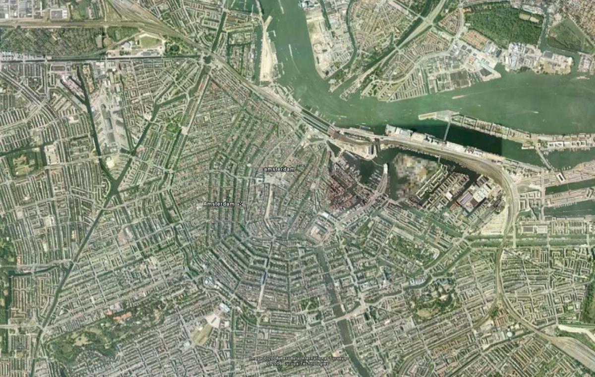 mapa satelita Amsterdam 
