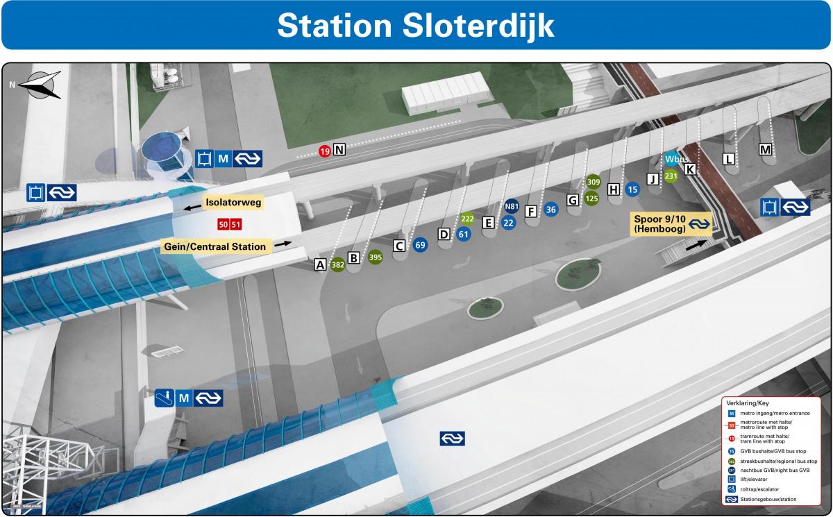 mapa stacji слотердайк 