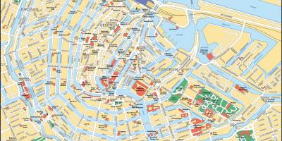 Amsterdam centrum miasta mapa
