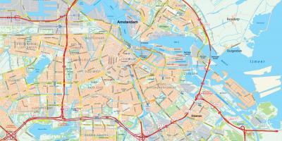 Mapa Amsterdamu drodze