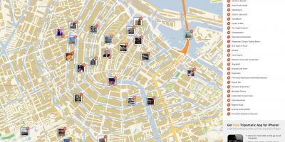 Mapa Amsterdamu rzeczy do zrobienia