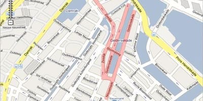 Mapa chinatown Amsterdamu