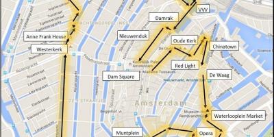 Wycieczki Amsterdam wycieczka na mapie