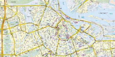 Miasto Amsterdam mapa
