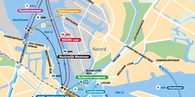 Mapa Amsterdamu na prom