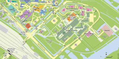 Mapa naukowym parku w Amsterdamie