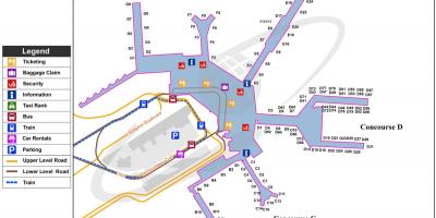 Mapa lotniska Schiphol bramy