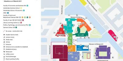 Mapa na uniwersytecie w Amsterdamie