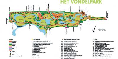 Mapa vondelpark Amsterdam